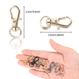 56Pcs Swivel Clasps Set Zinc Rotating Snap Hooks Heavy-Duty Luggage Hanging Hook