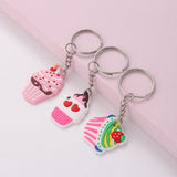 56pcs Ice Cream PVC Keychain Bag Accessory Pendant Party Favors Gift