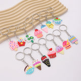 56pcs Ice Cream PVC Keychain Bag Accessory Pendant Party Favors Gift