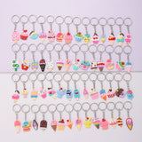 56pcs Ice Cream PVC Keychain Bag Accessory Pendant Party Favors Gift