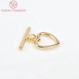 6 Sets 14x13.5MM 24K Brass Bracelet Toggle Clasps Wholesale