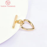 6 Sets 14x13.5MM 24K Brass Bracelet Toggle Clasps Wholesale