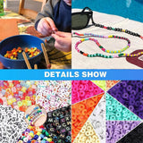 5700 Pcs Polymer Clay Beads Kit with Letter Beads and Elastic Strings