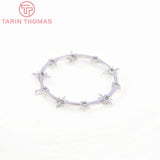 2PCS 35MM Brass Zircon Star Charms Pendants for DIY Jewelry Making