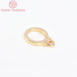 4PCS 15x20MM 24K Brass Round Charms Pendants DIY Jewelry Findings