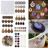 57pcs Silicone Resin Casting Molds Kit Jewelry Pendant Mould Craft Set