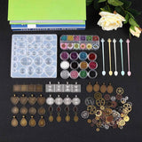 57pcs Silicone Resin Casting Molds Kit Jewelry Pendant Mould Craft Set