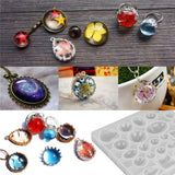 57pcs Silicone Resin Casting Molds Kit Jewelry Pendant Mould Craft Set