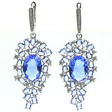 Violet Tanzanite Green Peridot Earrings