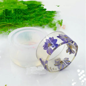 Silicone Round Bracelet Mould For Resin Real Flower DIY Mold