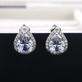Lab Diamond Stud Earrings 925 Silver Wedding Jewelry Gift