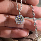 Lab Diamond Promise Pendant 925 Silver Engagement Wedding Necklace