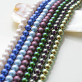 Iridescent Matte Pearl Loose Beads for DIY Jewelry