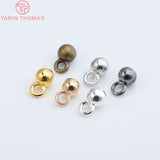 200PCS 4MM Zinc Alloy Round Ball Charms Chains End Beads Diy Jewelry Findings
