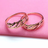 Purple 14K Rose Geometric Ring for Women Engagement Party Jewelry