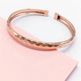 Rose Gold Plated Geometric Charm Bracelet for Women