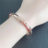 Rose Gold Plated Geometric Charm Bracelet for Women