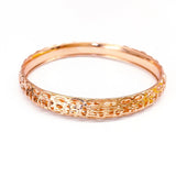 Geometric Style Purple Bracelet, 14k Rose Plated, Sparkling Wedding Jewelry