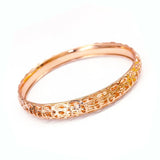 Geometric Style Purple Bracelet, 14k Rose Plated, Sparkling Wedding Jewelry