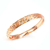 Geometric Style Purple Bracelet, 14k Rose Plated, Sparkling Wedding Jewelry