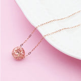 Purple Chinese Style Bead Pendant Necklace
