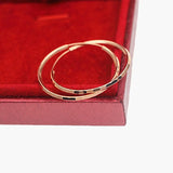 14K Rose Plated Purple Faceted Ear Rings for Women