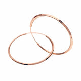 14K Rose Plated Purple Faceted Ear Rings for Women