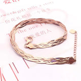 Purple Glossy Chain Bracelet 14K Rose Wide Charm Party Jewelry