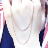 14K Rose Gold Purple Chain Necklace Men Women Unisex Jewelry Accessories