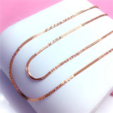 14K Rose Gold Purple Chain Necklace Men Women Unisex Jewelry Accessories
