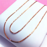 14K Rose Gold Purple Chain Necklace Men Women Unisex Jewelry Accessories