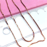 14K Rose Gold Purple Chain Necklace Men Women Unisex Jewelry Accessories