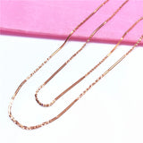 14K Rose Gold Purple Chain Necklace Men Women Unisex Jewelry Accessories
