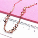 14K Rose Chinese Style Charm Bracelet Gift
