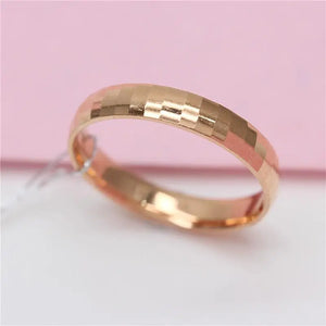Purple Glossy Ring 14K Rose Geometric Resizable Men's Women's Jewelry