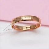 Purple Glossy Ring 14K Rose Geometric Resizable Men's Women's Jewelry