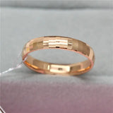 Purple Glossy Ring 14K Rose Geometric Resizable Men's Women's Jewelry