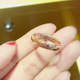 Purple Glossy Ring 14K Rose Geometric Resizable Men's Women's Jewelry