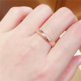 Purple Glossy Ring 14K Rose Geometric Resizable Men's Women's Jewelry