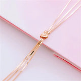 Romantic 14K Rose Plated Purple Heart Bracelet for Women