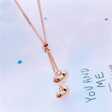 Romantic Rose Gold Purple Heart Pendant Necklace for Girlfriend