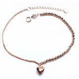 Purple Heart Bracelet 14K Rose Wedding Jewelry