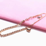 Purple Heart Bracelet 14K Rose Gold Wedding Jewelry