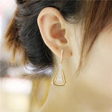 Purple Crystal Earrings for Women 14K Rose Plated
