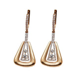 Purple Crystal Earrings for Women 14K Rose Plated