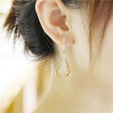 Purple Crystal Earrings for Women 14K Rose Plated