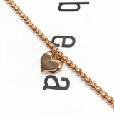 Purple Heart Charm Bracelet 14K Rose Jewelry