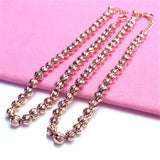 Sparkling 14K Rose Ball Beads String Bracelet for Women