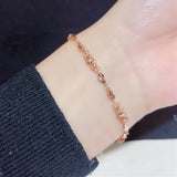 Chic 14K Rose Beads Bracelet for Women - Purple Plated Creative Charm Jewelry