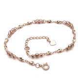 Chic 14K Rose Beads Bracelet for Women - Purple Plated Creative Charm Jewelry